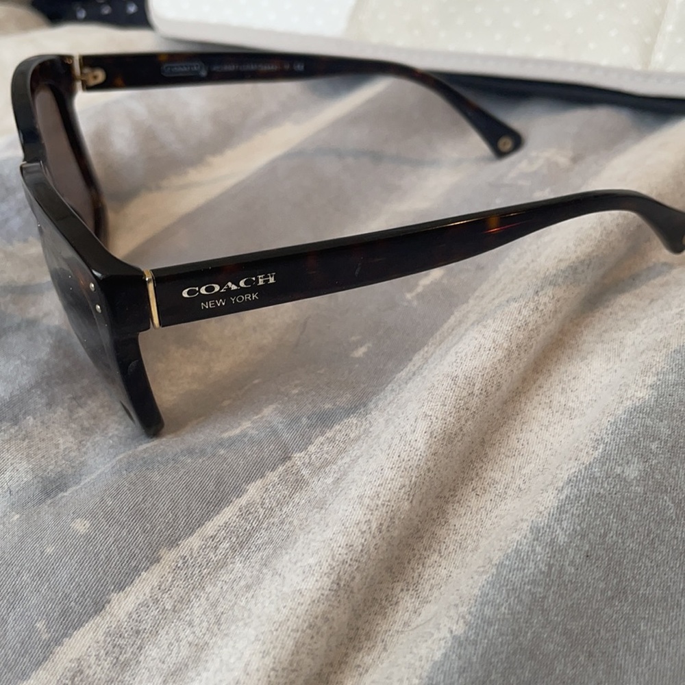 Coach Polarized Sunglasses in Dark Tortoise - Picture 3 of 4